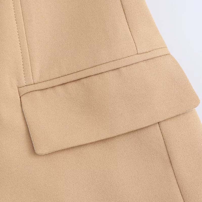 Women Temperament Lapel Slim Fit Suit Jacket Autumn Turn Down Collar Single-breasted Office Lady Blazer Elegant Fashion Coats