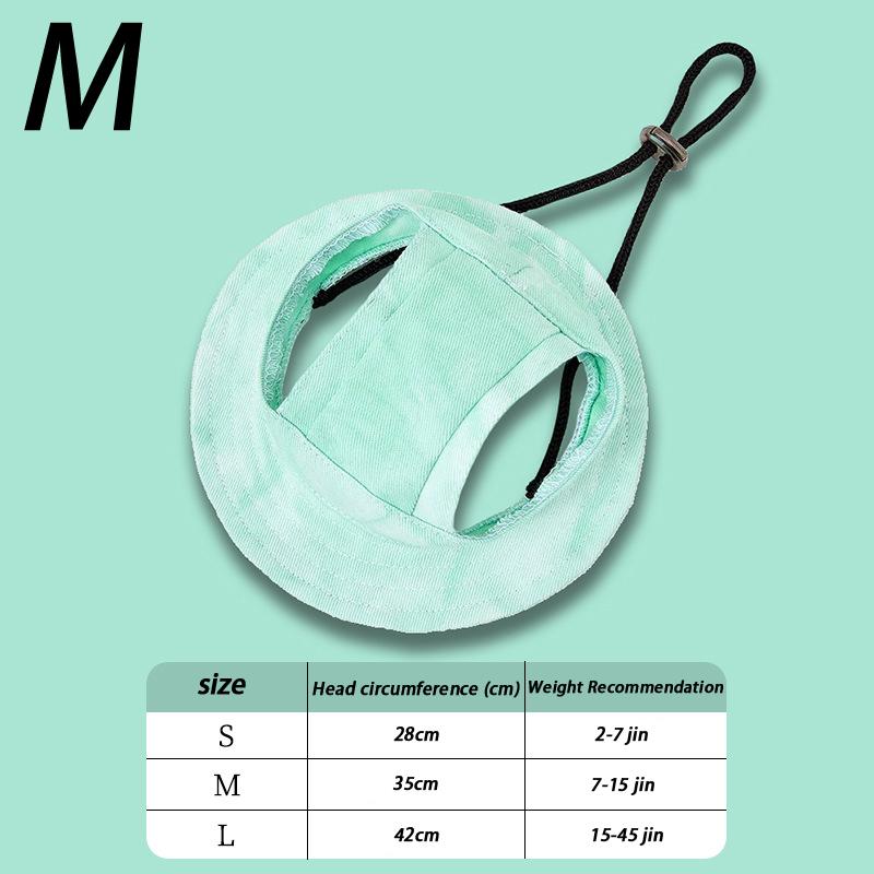 Cat Hat Dog Sun Hat Ear-Exposing Head Cover Pet Fisherman Hat Head Accessory