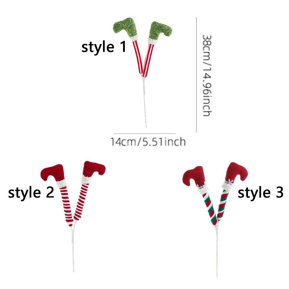 38cm Christmas Elf Legs Pendants Funny Xmas Tree Ornaments  New Year Decoration