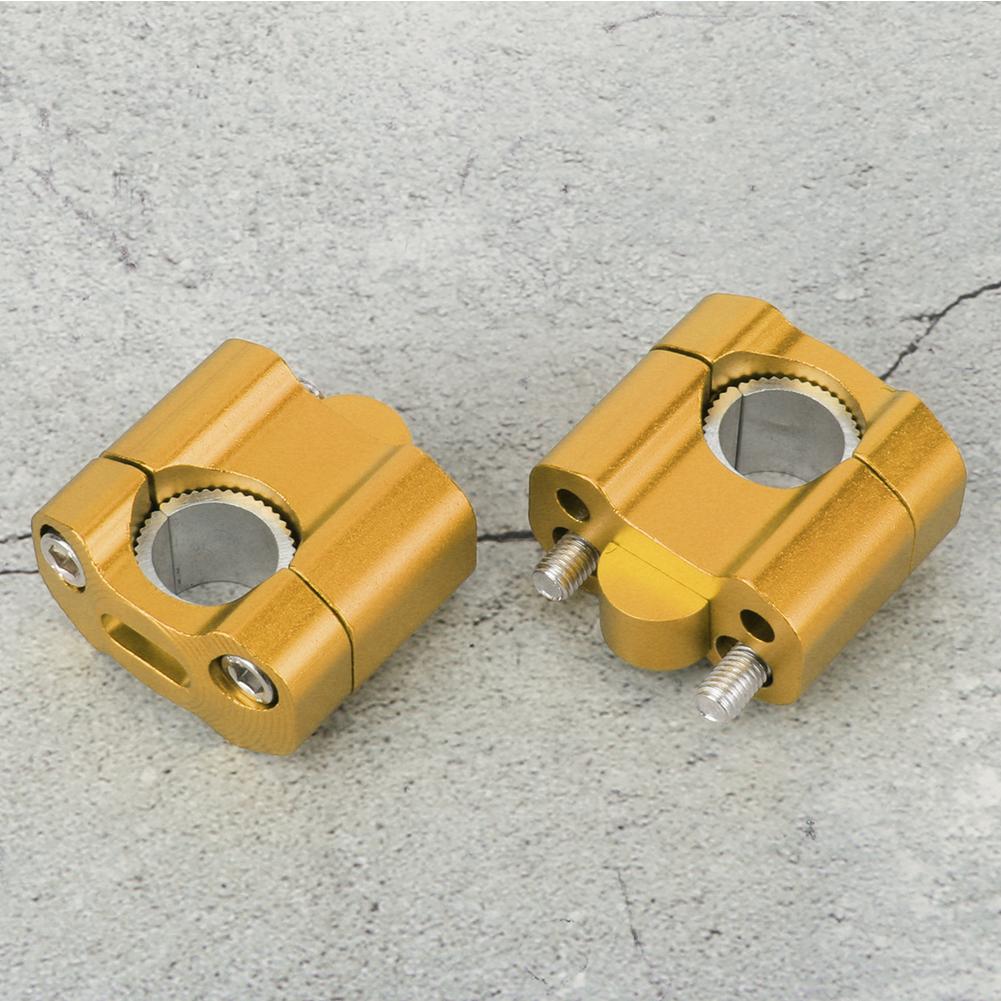 Pair 22mm 28mm 1 8in 7 8in Motorcycle Handlebar Mount Clamps Riser Adapter CNC Aluminum Alloy