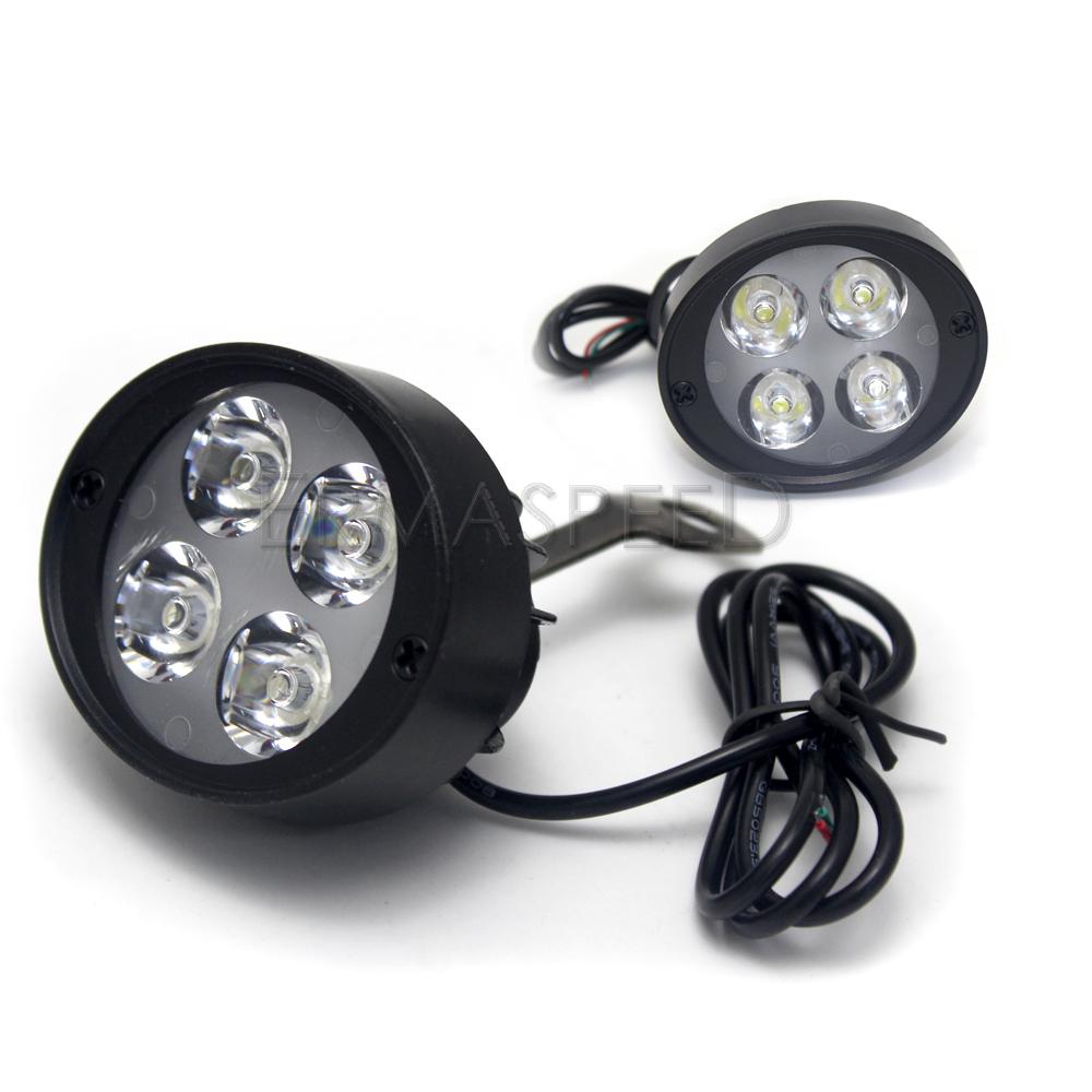 LED-Motorrad-Scheinwerfer, Nebelscheinwerfer mit Ein-/Ausschalter, 12 V, 6500 K, Scheinwerfer für Motorräder, Straßenmotorräder, Offroad-Scooter