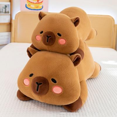 Lovely Pillow Capybara Fluffy Soft Capybara Brown Cute Capybara Stuffed Children Girl