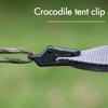 Outdoor Camping Crocodile Tent Clips Heavy Duty Tarp Clips Tent Clamp Fasteners Awning Thumb Screw Lock Grip Windproof Canopy Cord Tightener Buckle