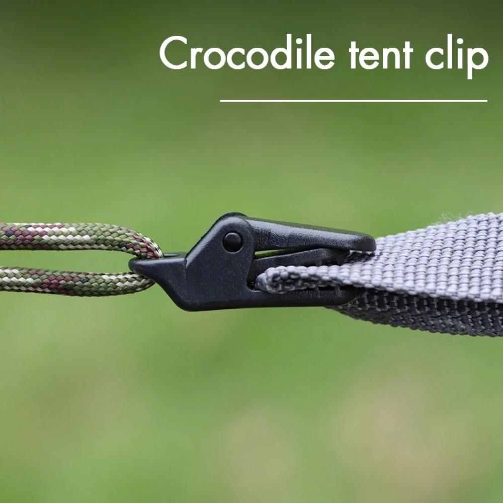 Outdoor Camping Crocodile Tent Clips Heavy Duty Tarp Clips Tent Clamp Fasteners Awning Thumb Screw Lock Grip Windproof Canopy Cord Tightener Buckle