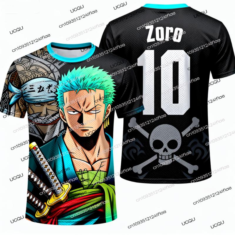 Neues Anime One Piece Luffy Special Edition Fußballtrikot T-Shirt 2025 Kinder Fußball-Spezialtrikot-Set Herren/Damen Sportshirt