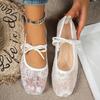 Nieuwe Stijl Platte Dames Schoenen met Vierkante Neus en Lage Opening