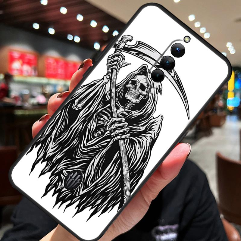 Death Grim Reaper Skull Case For ZTE Nubia Red Magic 8S 9S 10S 8 9 10 Pro Plus 6S 7S 6 7 Pro 5G 6R 11 Pro Plus Cover
