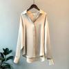 Primavara Maneca Lunga Femei Satin Camasi Casual Design Lejer Topuri Dama Bluza 4 Culori