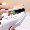 Spazzola per la pulizia degli stivali con manico lungo e 2 lati, set di gomme per cancellare le macchie sulle scarpe, polvere e pelle scamosciata, spazzola per la pulizia delle scarpe, cura delle scarpe