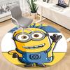 1PC Minion Office Round Area Rug, Indoor Mat Suitable For Office, Under Office Chairs Bedroom Living Room Home Decor, Room Deco1100