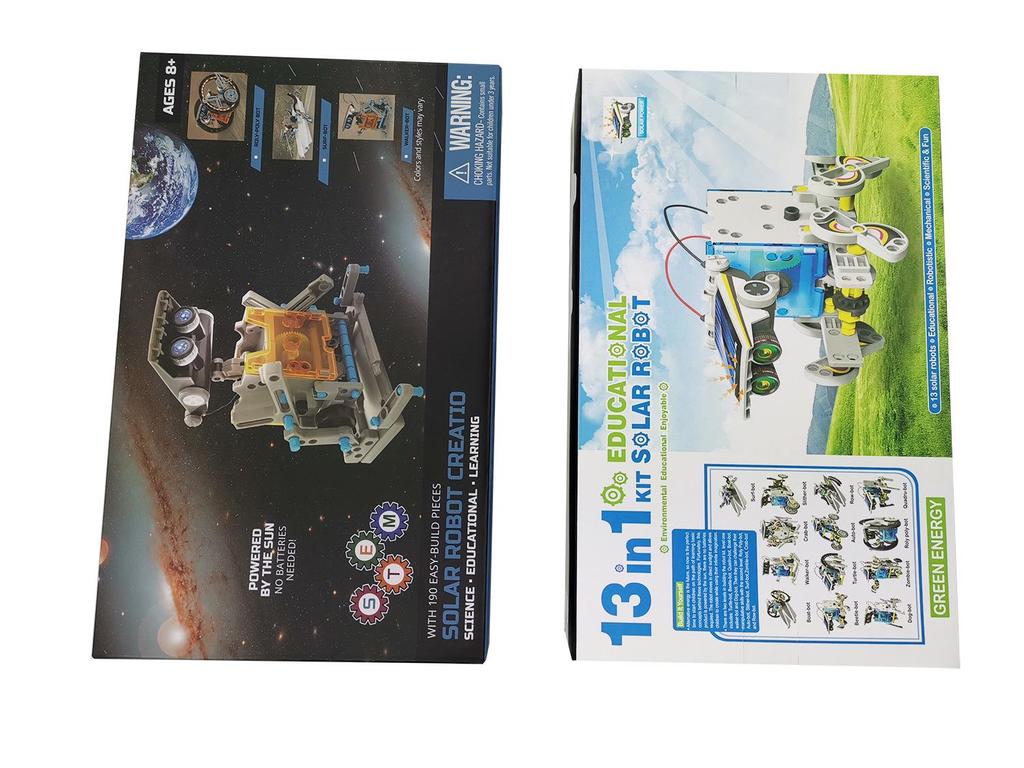 13-in-1 DIY Solarbetriebenes Roboter-Spielzeugauto-Bausatz