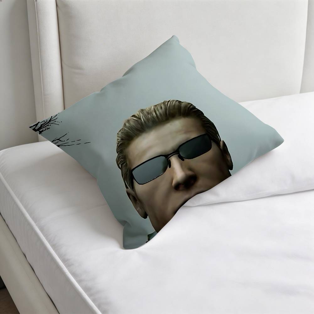 Funny AAlbert Wesker Decorative Square Pillow Cover Soft Comfortable Pillow Case Sofa Bed Home Decoration