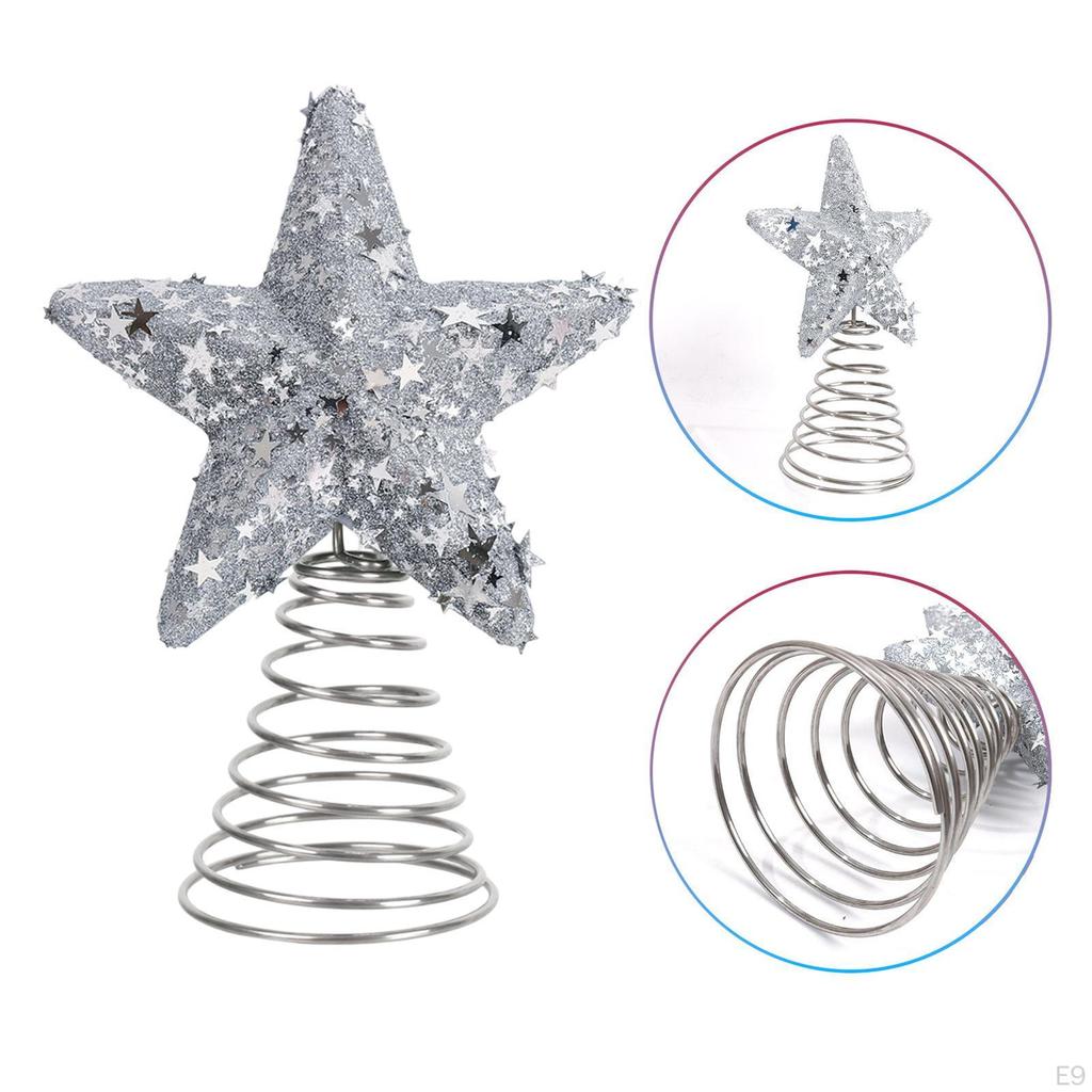 Christmas Tree Topper Decoration Romantic Unique Star Treetop Xmas Decor for Cafe