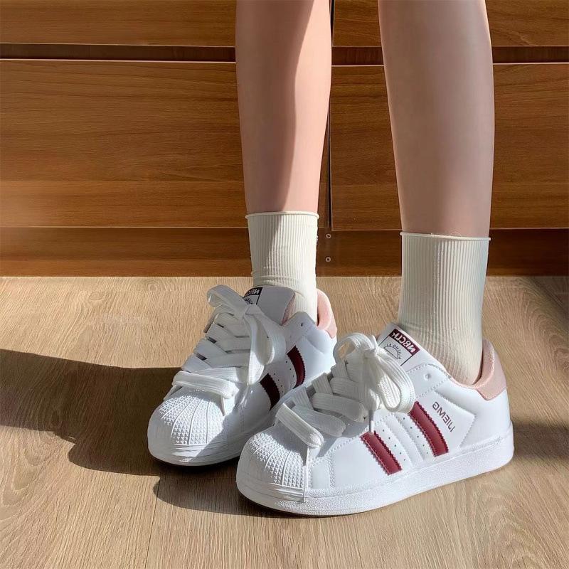 Niche Korean version of shell head white shoes women's ins tide 2025 new versatile breathable student leisure sports shoes