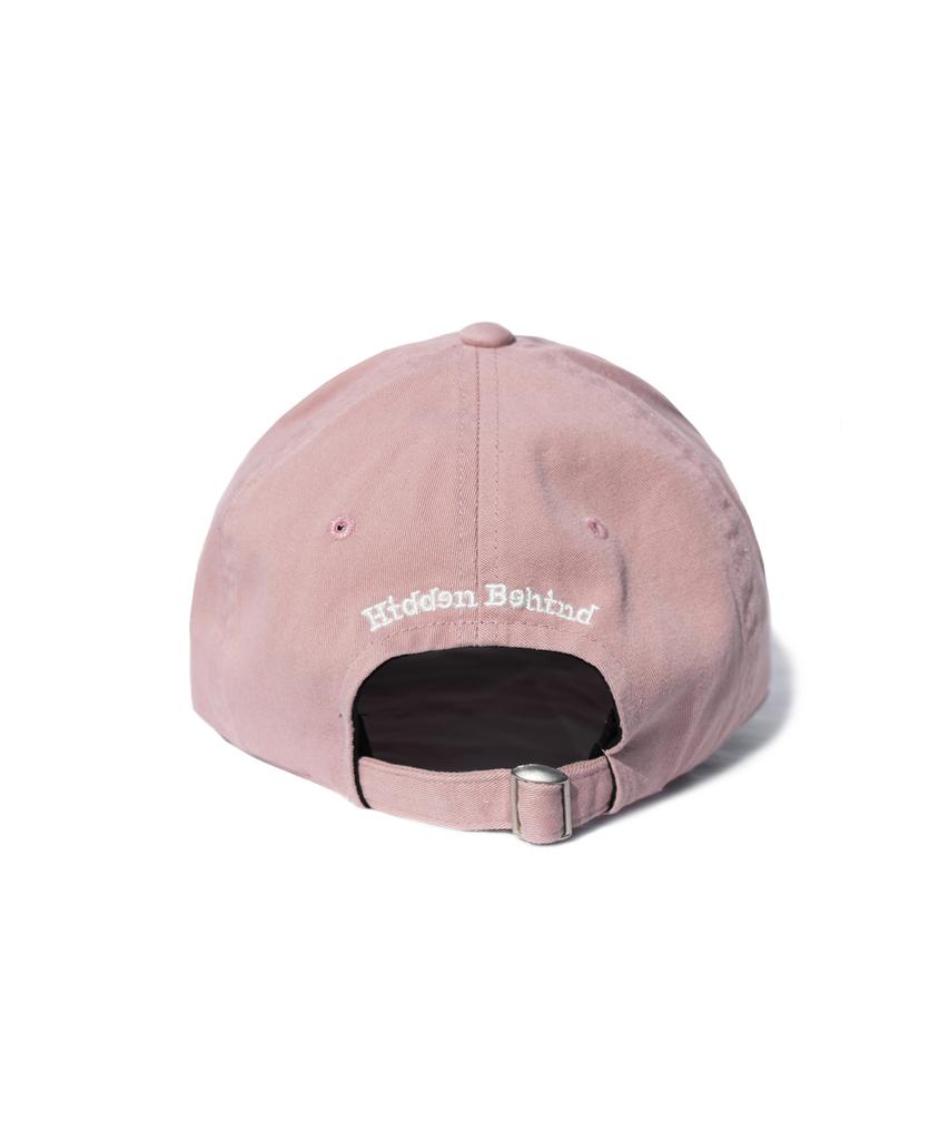 HIDDEN BEHIND Hide Logo Ball Cap (Baby Pink)