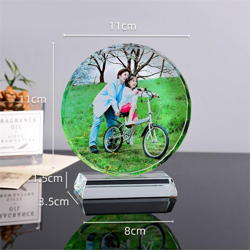 3D Crystal Engraved Photo Ornaments for Couples - Creative Festival Gifts