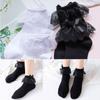 Girl Breathable Bow Knot Cotton Princess Socks Lace Ruffle Short Sock Ankle Sock