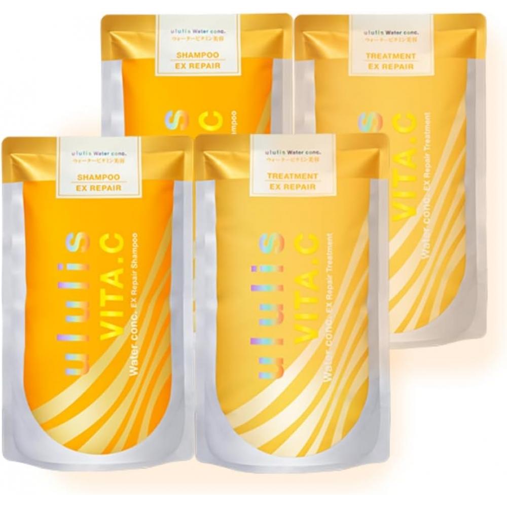 Ululis Ullis Water Conch Shampoo Treatment Refill 4 Piece Set Vita.c 4 Piece Refill Set Vita.c