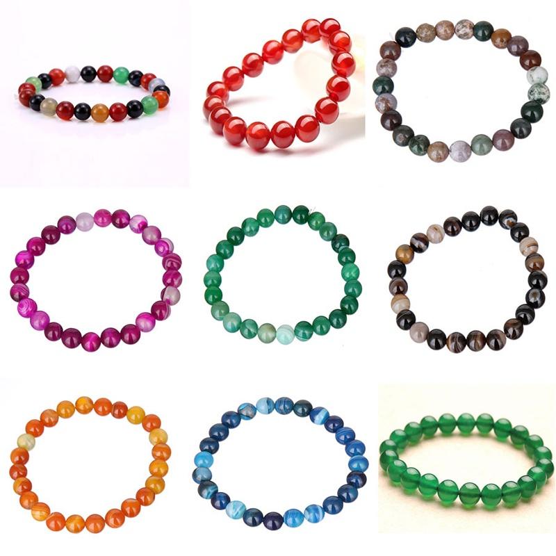 Versatile 6mm Natural Gemstone Round Beads Stretchy Bracelets For Every Occasion