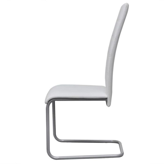 VidaXL 6x Chaise de Salle à Manger Cantilever Gris Chaise à Manger Cuisine 272419