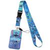 Cute Planet Plushie ID Card Holder with Slide Case & Lanyard for Phone and Access Cards