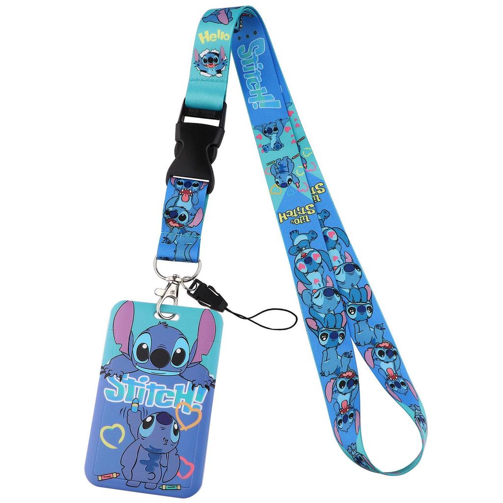 Cute Planet Plushie ID Card Holder with Slide Case & Lanyard for Phone and Access Cards