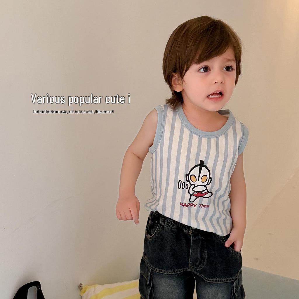 Heyhoney26 Summer Baby Vest Set - Large/Small, Cute Two-Piece for Boys and Girls