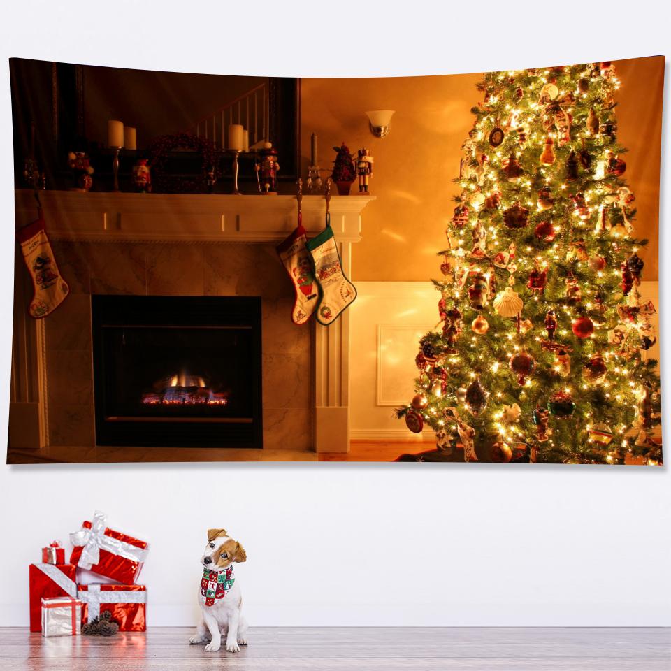 New Year Christmas Tree Tapestry Bedroom Home Decoration Tapestry Mattress Living Room Bohemian