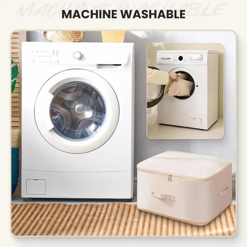 Heavy-Duty Self-Compressing Storage Bag - Portable Organizer for Clothes, Blankets & Quilts, Ideal for Closet Organization