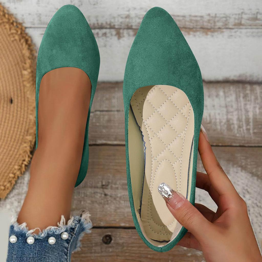 Women's Ballet Flats - Elegant Comfortable With Heel Balerina Shoes Summer Pointed Flat Shoes For Women
