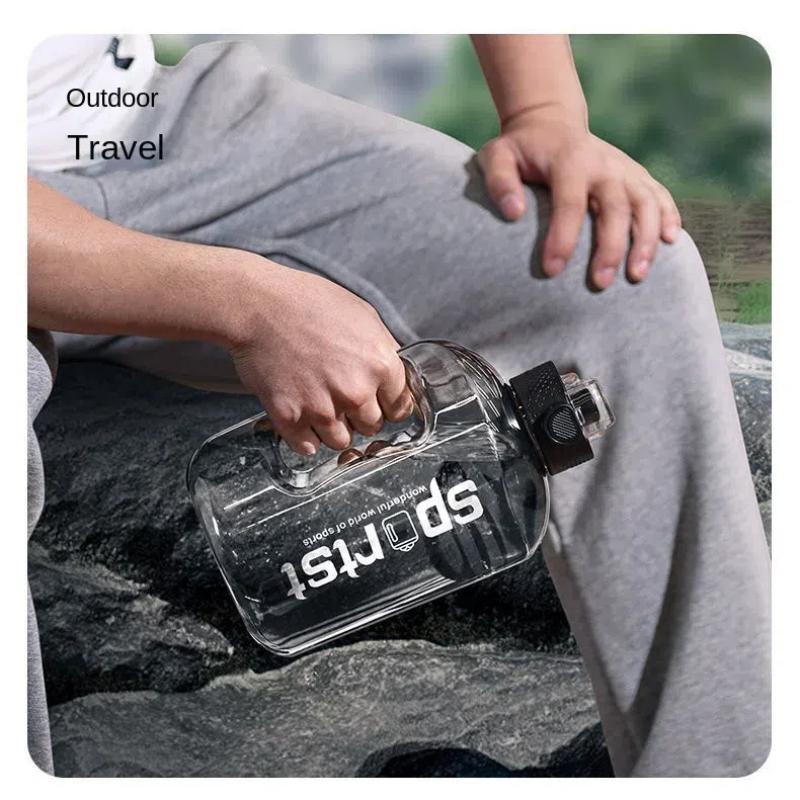 1.7L Large Capacity Water Bottle Perfect for Sports Fitness Portable Tough Bucket Durable Plastic Space Kettle for Male & Female