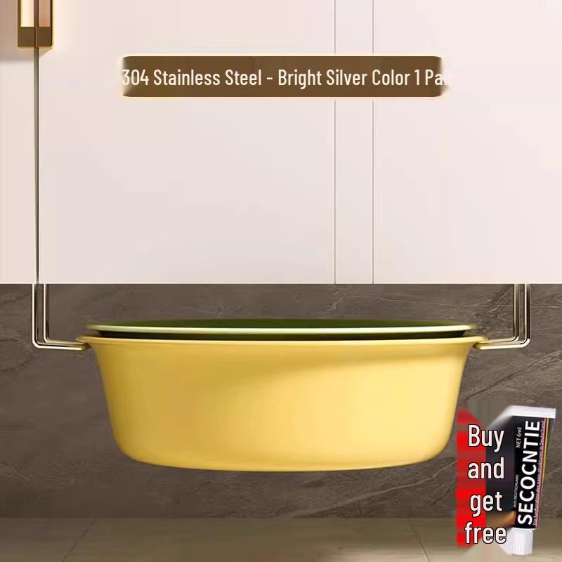 Stojak wiszący ze stali nierdzewnej pod zlew, bez wiercenia