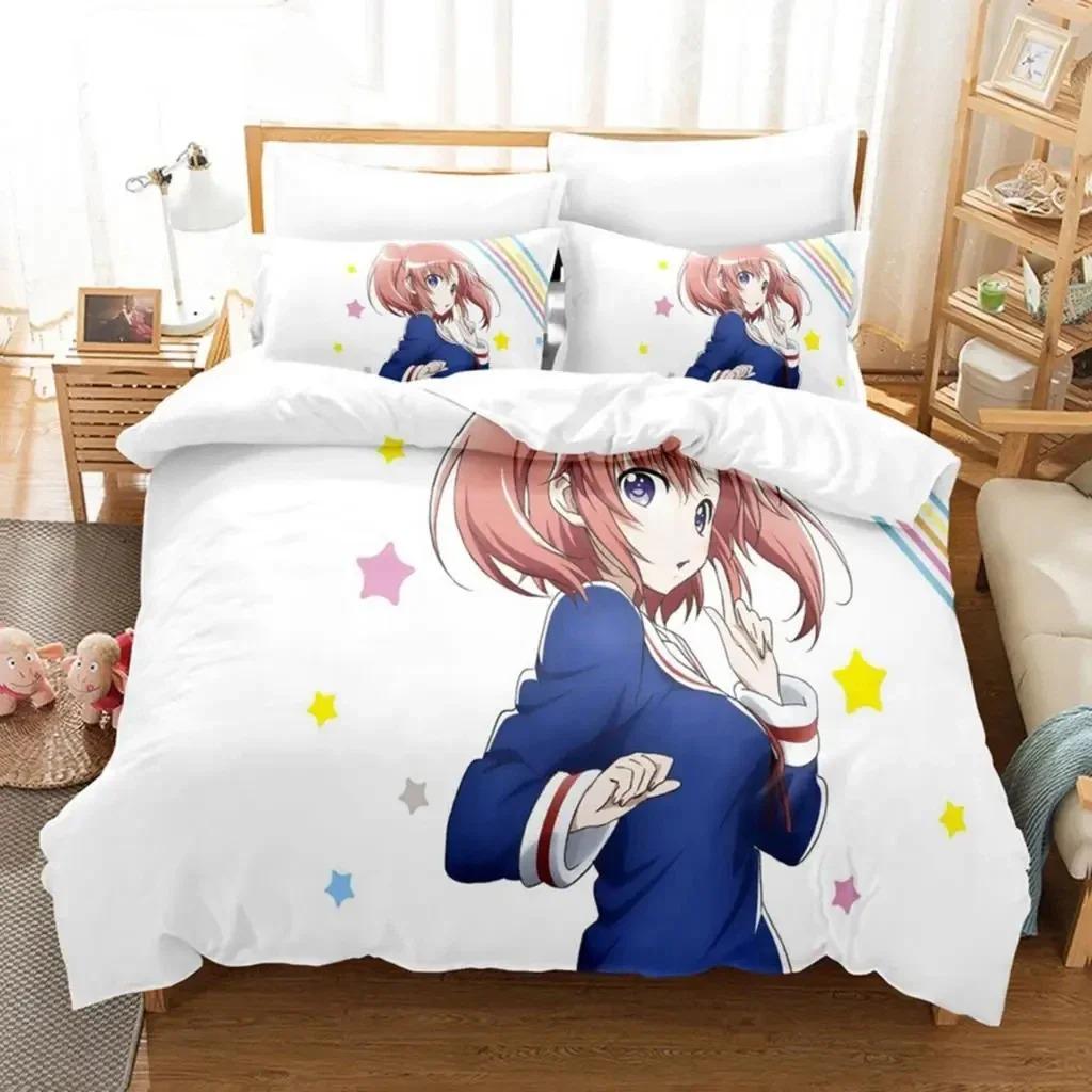 Anime Verlobt mit dem Unbekannten Bettwäsche-Set für Jungen und Mädchen, Twin Queen Size, Bettbezug, Kissenbezug, Bett, Kinder, Erwachsene, anpassbar