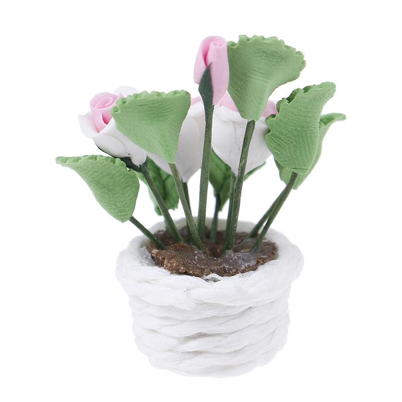 1:12 Dollhouse Miniature Flowers for Dollhouse Room Living Room Decor Toy