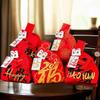 Reusable Knitted Candy Tote Bag with Wrist Strap, Cartoon Auspicious Horse Mascot Design, Perfect for Shopping & Gift Packaging