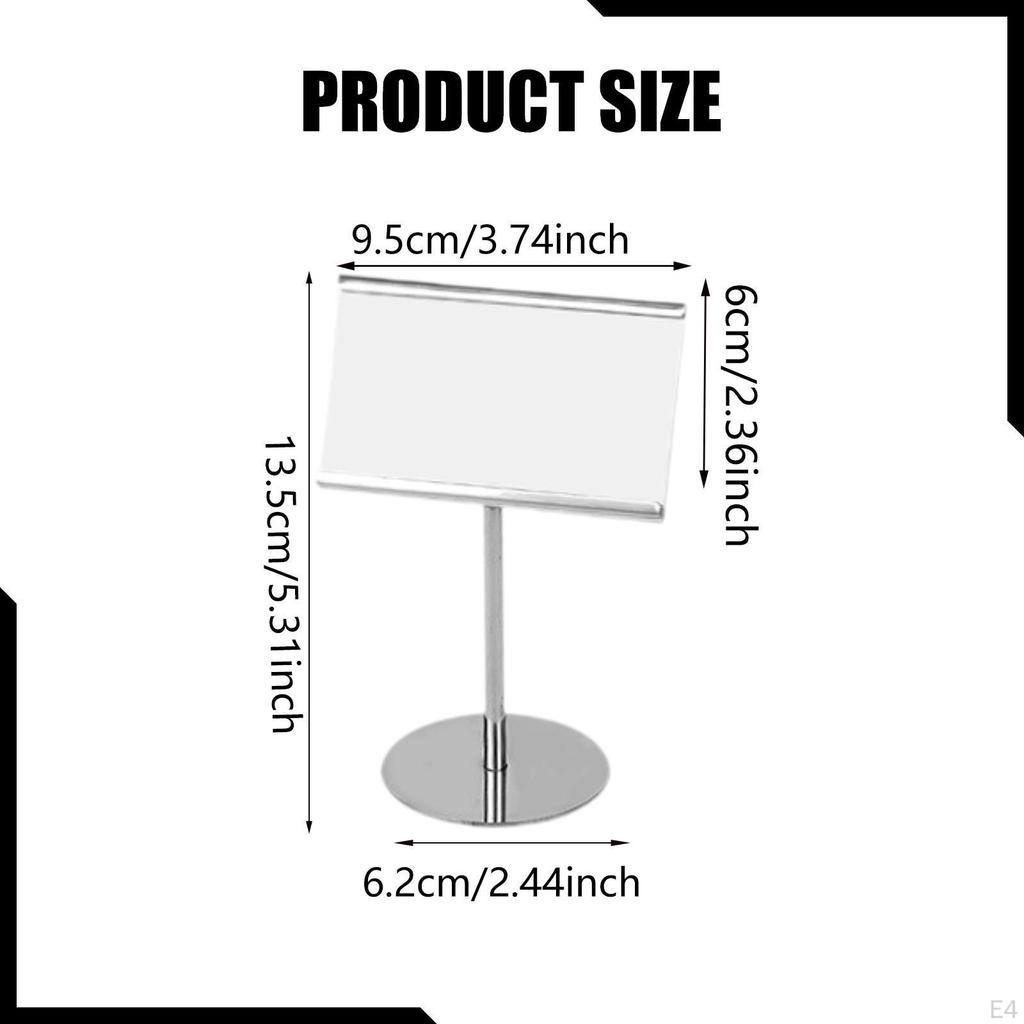 Food Label Tags, ID Card Holders, Stainless Steel Clips, for Men And Women, Displays