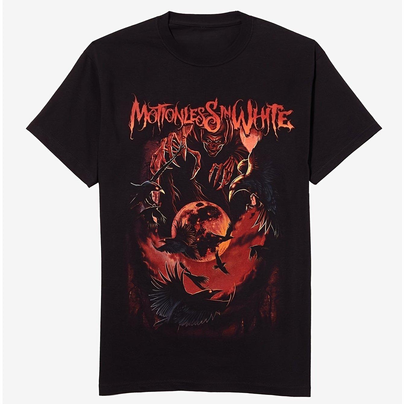 

Футболка с принтом Grim Reaper Crows от Motionless In White - Черная 220г, новинка, 100% хлопок, подходит для вечеринок по случаю дня рождения, для ежедневных поездок на работу 4XL