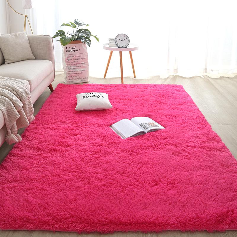 White Fluffy Carpet Plush Carpets Living Room Decoration Thicken Bedroom Bedside Mats Non-Slip Children'S Room Soft Large Rugs