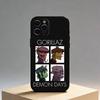 Band Rock Comica G-gorillaz Custodia per Telefono Per iPhone17,16,15,14,13,12 Plus,Max Cover Nera in Morbido Silicone