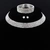 Fashion Jewelry Full Diamond Rhinestone Multi-layer Multi-row Collar Bridal Crystal Collar Short Collar Necklace