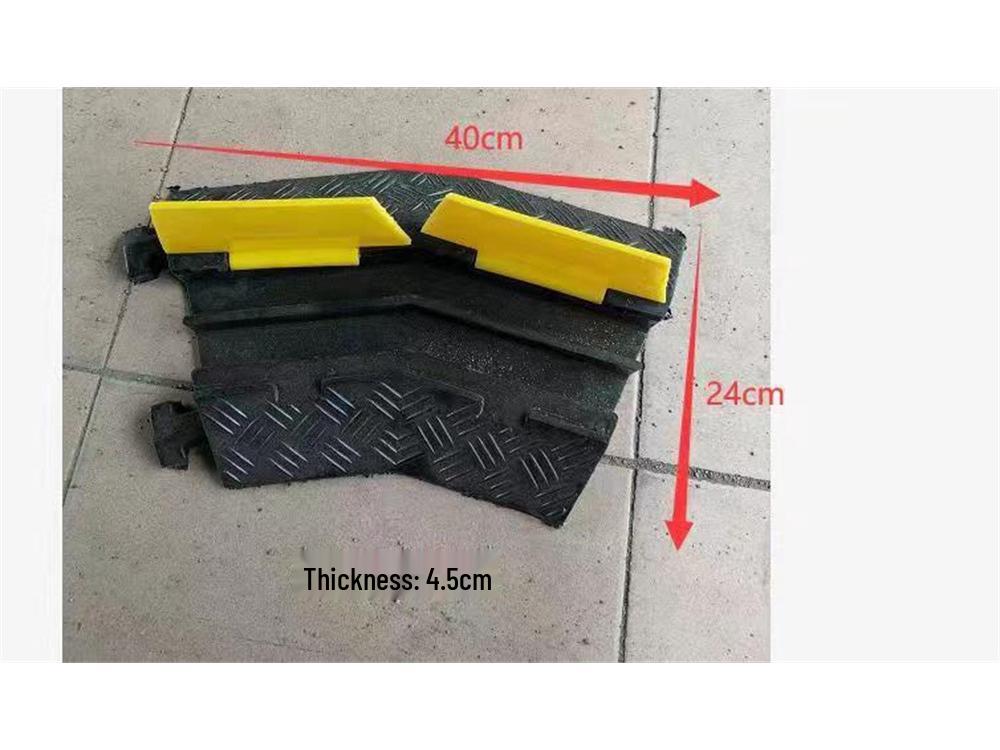 Twill Rubber 2-Channel Speed Bump & Cable Protector for Indoor/Outdoor Stages