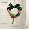 New Christmas bell pendant wrought iron metal scene arrangement pendant Christmas tree decoration wreath door decoration