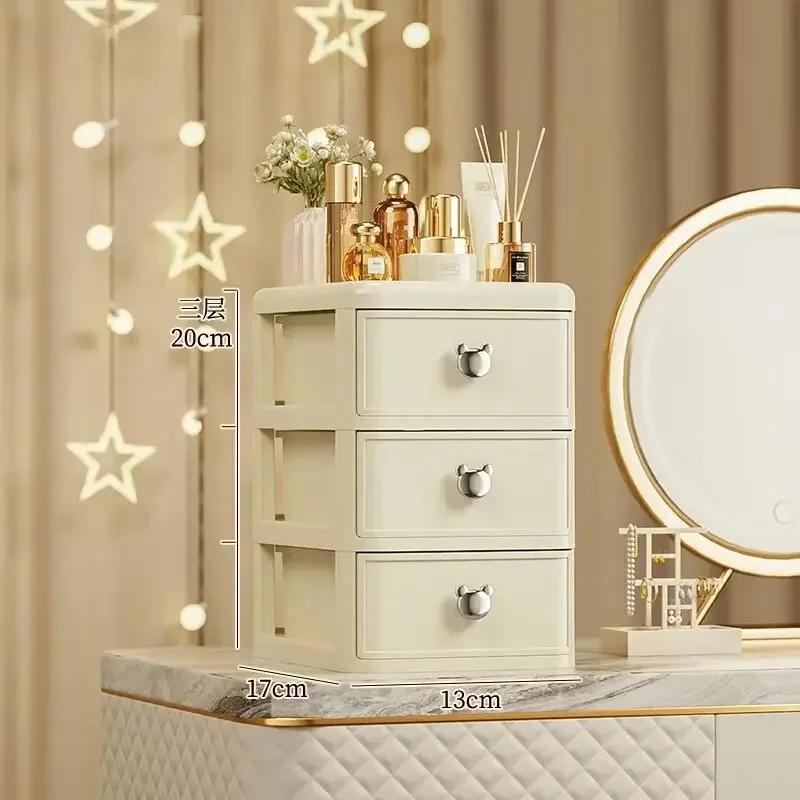 Dustproof Drawer Storage Box Stackable Desktop Office Desk Box Cosmetic Stationery Supplies Debris Storage Rack Organizer Tool