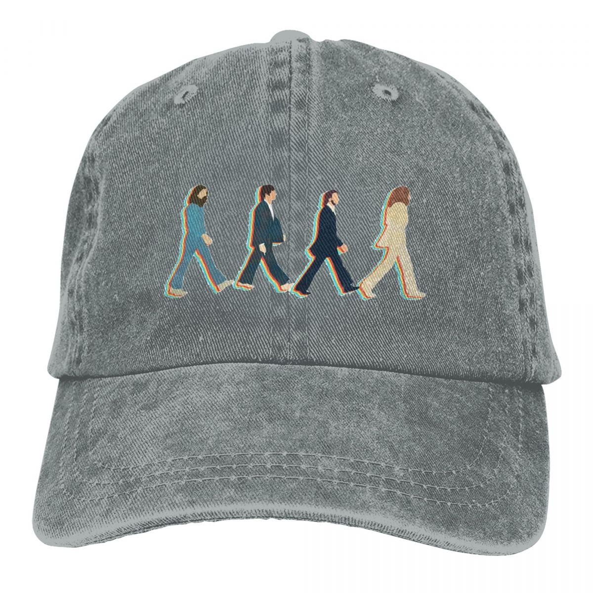 Kiki Cap Retro The Beatle Walking Road Baseballpet Unisex Stijl Distressed Denim Snapback Pet Outdoor Zomer Ongestructureerde Zachte Hoeden Pet One Size