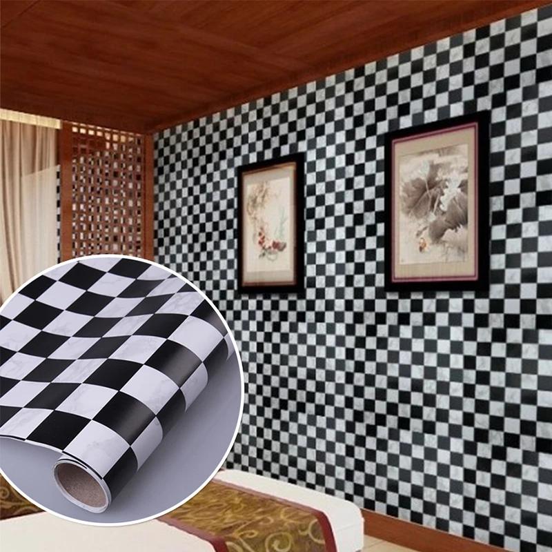 10M Self-adhesive PVC Mosaic Wallpaper Moisture-proof Waterproof Bathroom Kitchen Background Refurbished Tile Wall Stickers