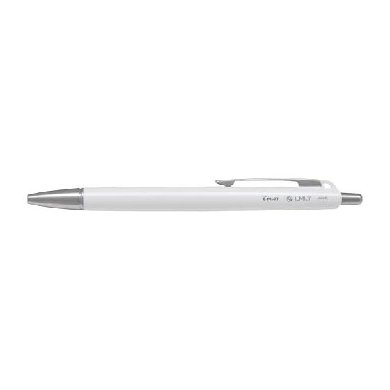 PILOT IroMily Ballpoint Pen, 0.3mm, Winter White, Black Ink, Knock-Type, Smooth Writing, Oil-Based, Compact Size, ABS Resin + UV Coating