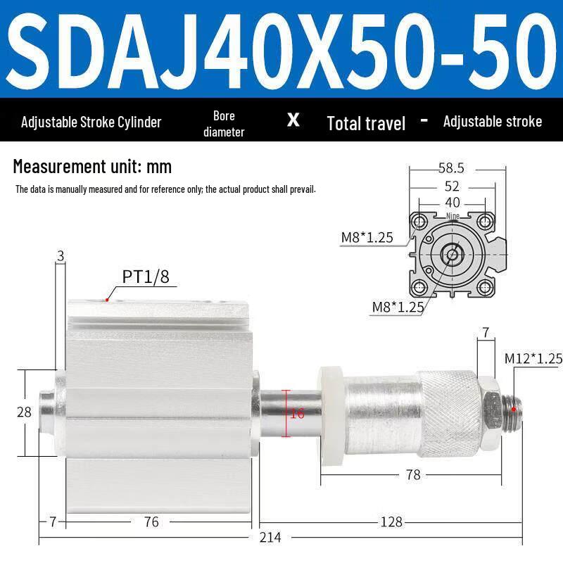 

Aokewen SDAJ Series Thin-Type Adjustable Stroke Cylinder