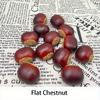 24pcs Realistic Artificial Chestnut -Brown Plastic Chestnut Capsules with Textured Bark-like Surface,Lifelike Durable Faux Nuts