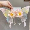 Mesh Big Butterfly Wing Hairpins Kawaii Elf Ear Headband Fashion Children's Headdress  Daily