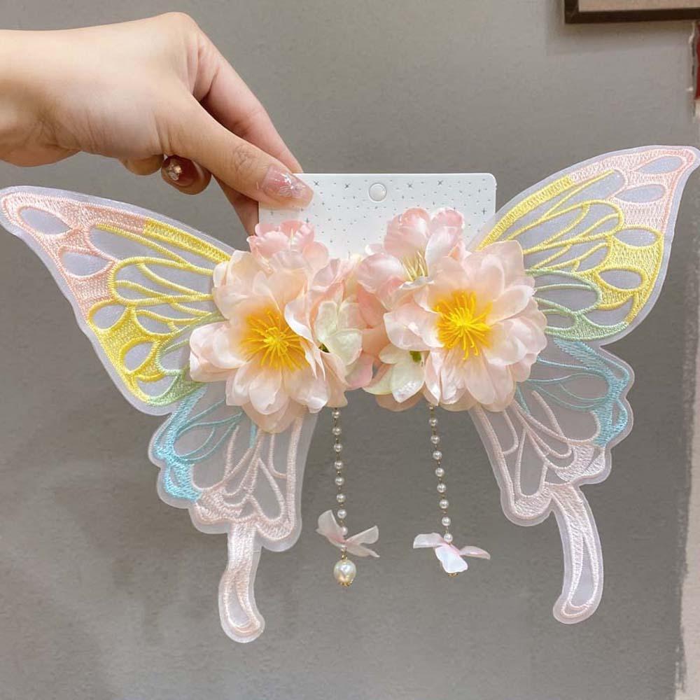 Kawaii Butterfly Fairy Hair Hoop Sweet Elf Ear Headband Princess Headband Flower Headband  Party